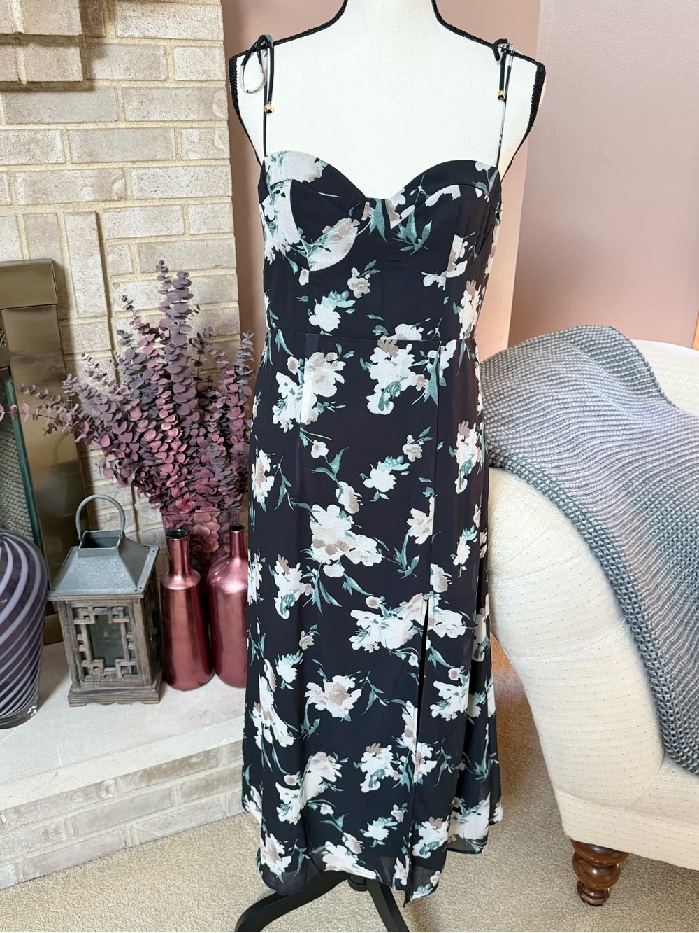 PETAL & PUP Meg Midi Dress - Black - Picture 14 of 14